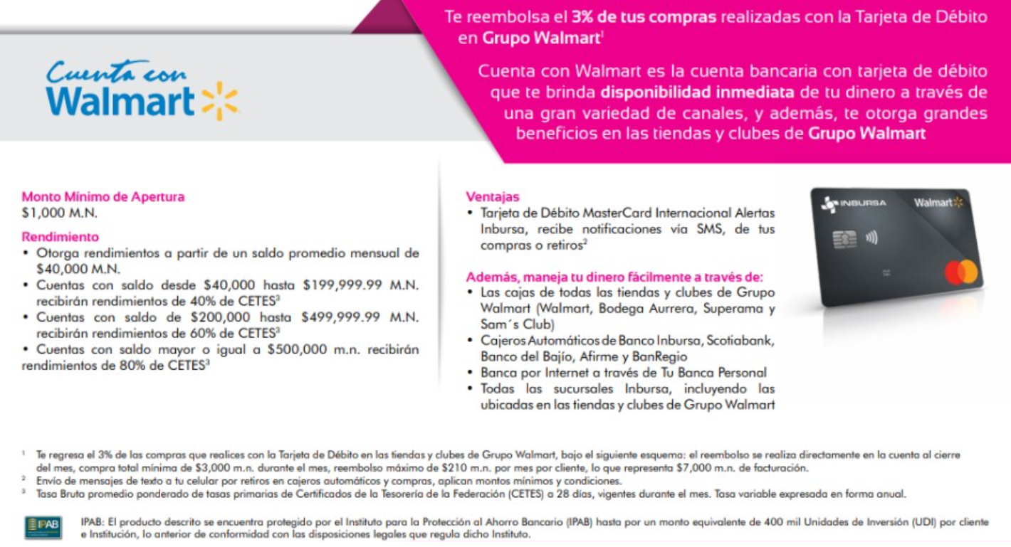 Cuenta Walmart Inbursa